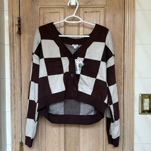 Checkered Cardigan GARAGE